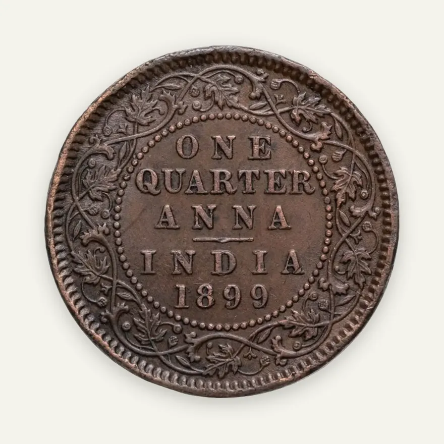 Индия (Британская) 1/4 анны (anna) 1899, реверс