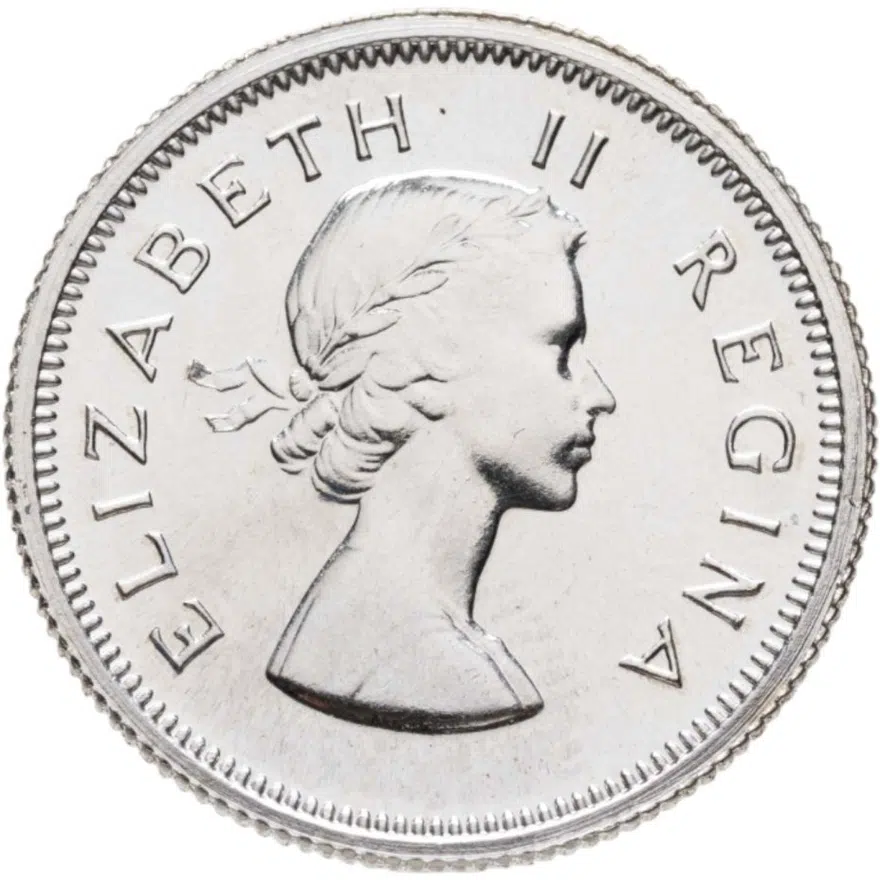 ЮАР 6 пенсов (pence) 1960, аверс