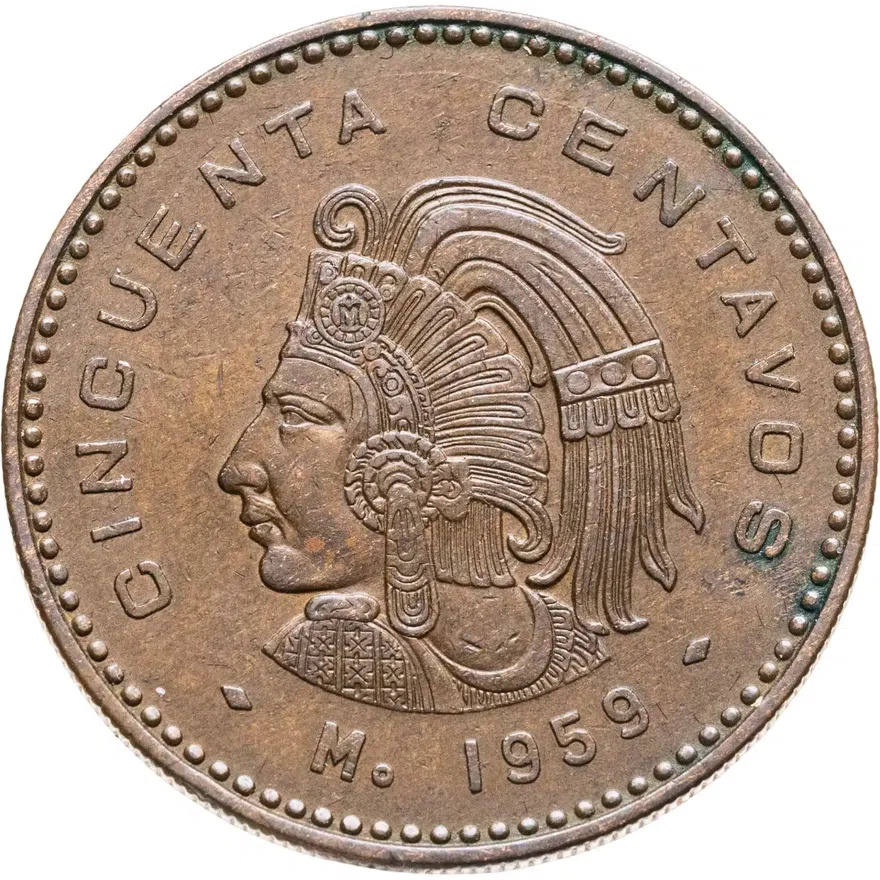 Мексика 50 сентаво (centavos) 1959
