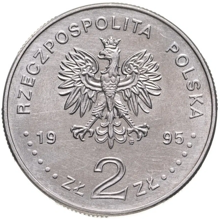 Польша 2 злотых (zlote) 1995  55 лет Катынской трагедии, реверс