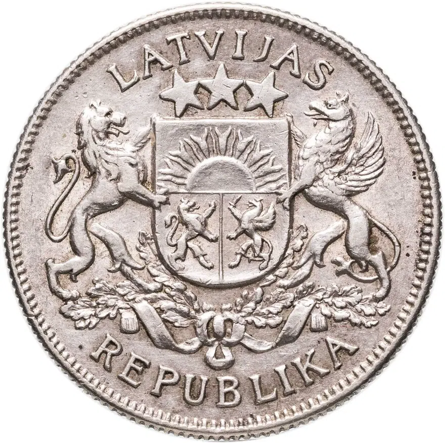 Латвия 2 лата (lati) 1925, реверс