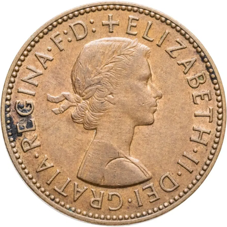 Великобритания 1/2 пенни (penny) 1965, реверс