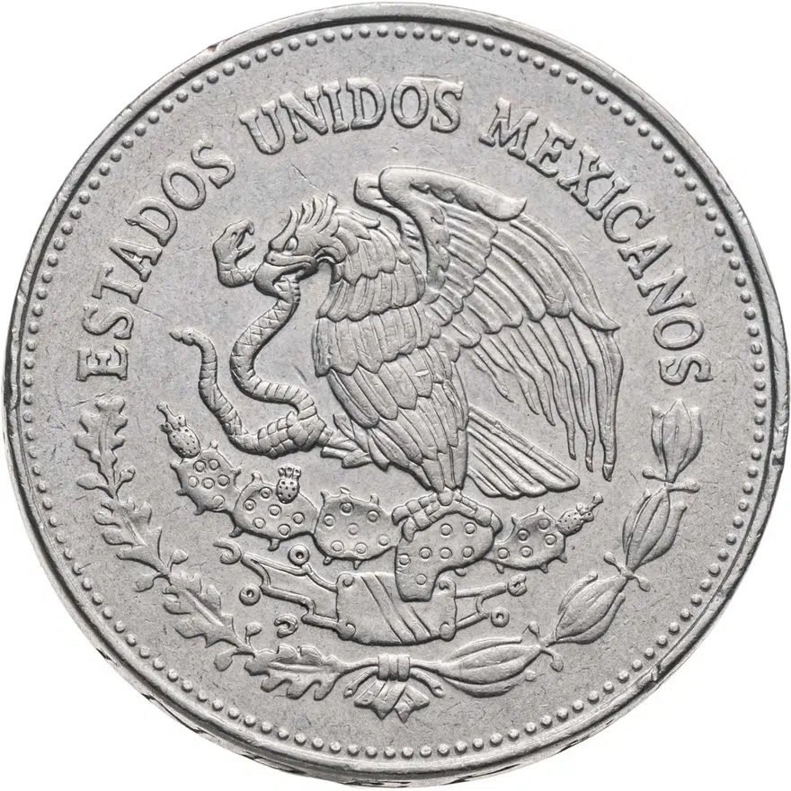 Мексика 200 песо (pesos) 1985  175 лет Независимости, реверс