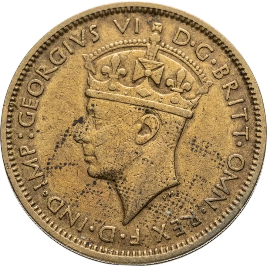 Британская Западная Африка 1 шиллинг (shilling) 1947 KN, реверс