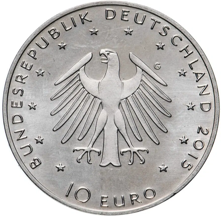 Германия 10 евро (euro) 2015  500 лет со дня рождения Лукаса Кранаха Младшего, реверс