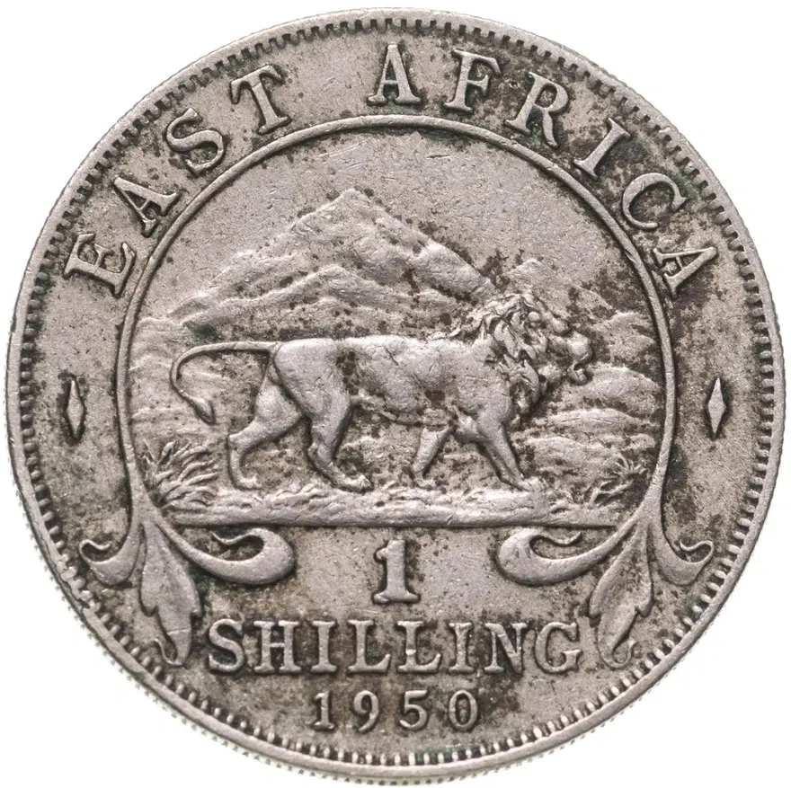 Британская Восточная Африка 1 шиллинг (shilling) 1950   без обозначения монетного двора, аверс