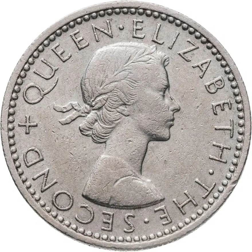 Новая Зеландия 6 пенсов (pence) 1959, реверс