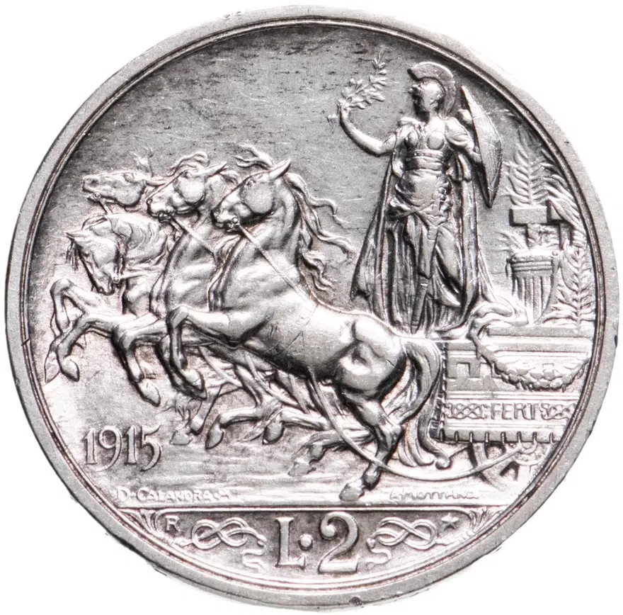 Италия 2 лиры (lire) 1915