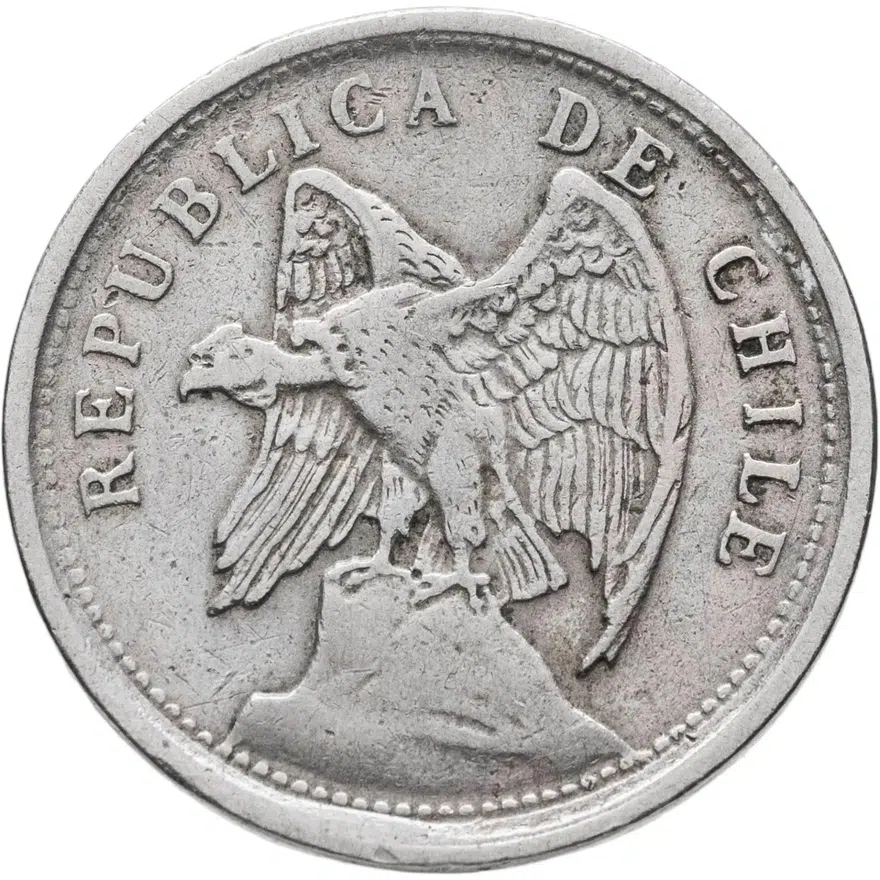 Чили 20 сентаво (centavos) 1924, реверс