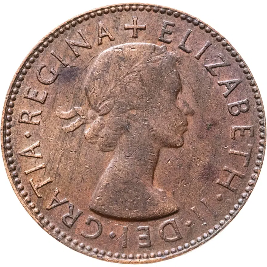 Австралия 1/2 пенни (penny) 1955, реверс