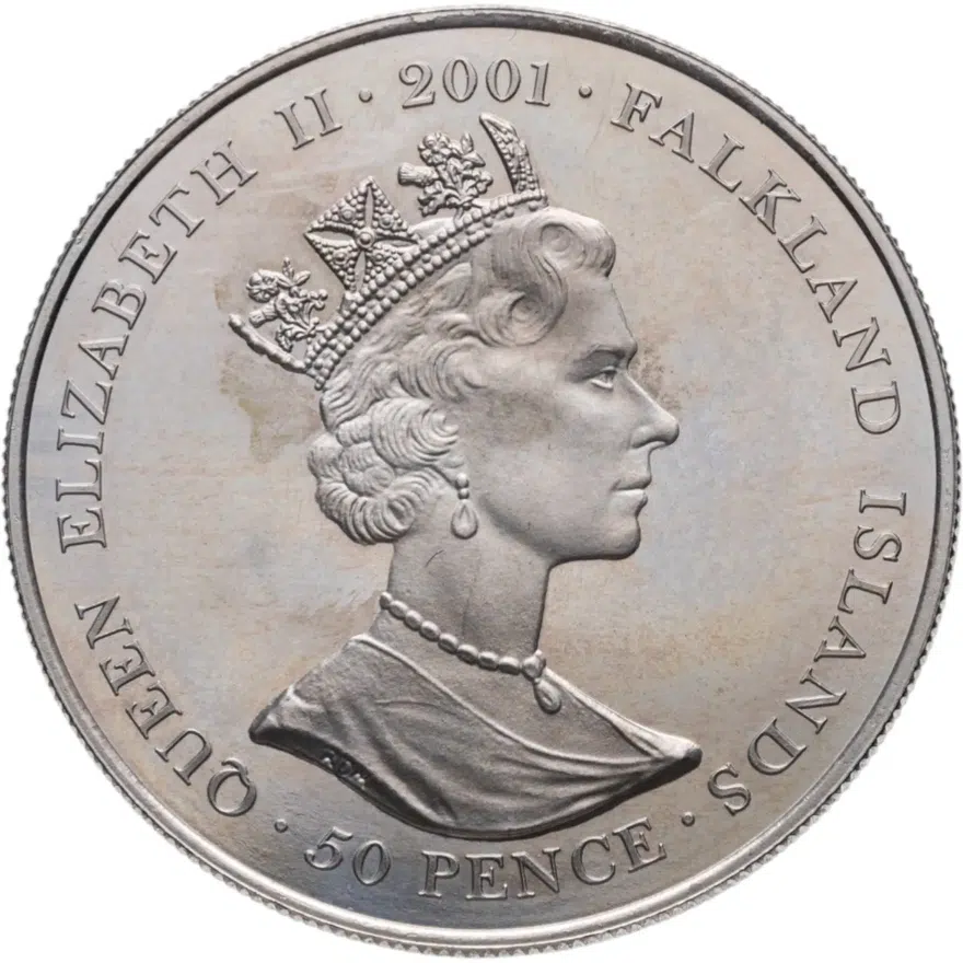 Фолклендские острова 50 пенсов (pence) 2001  Эдуард IV, реверс