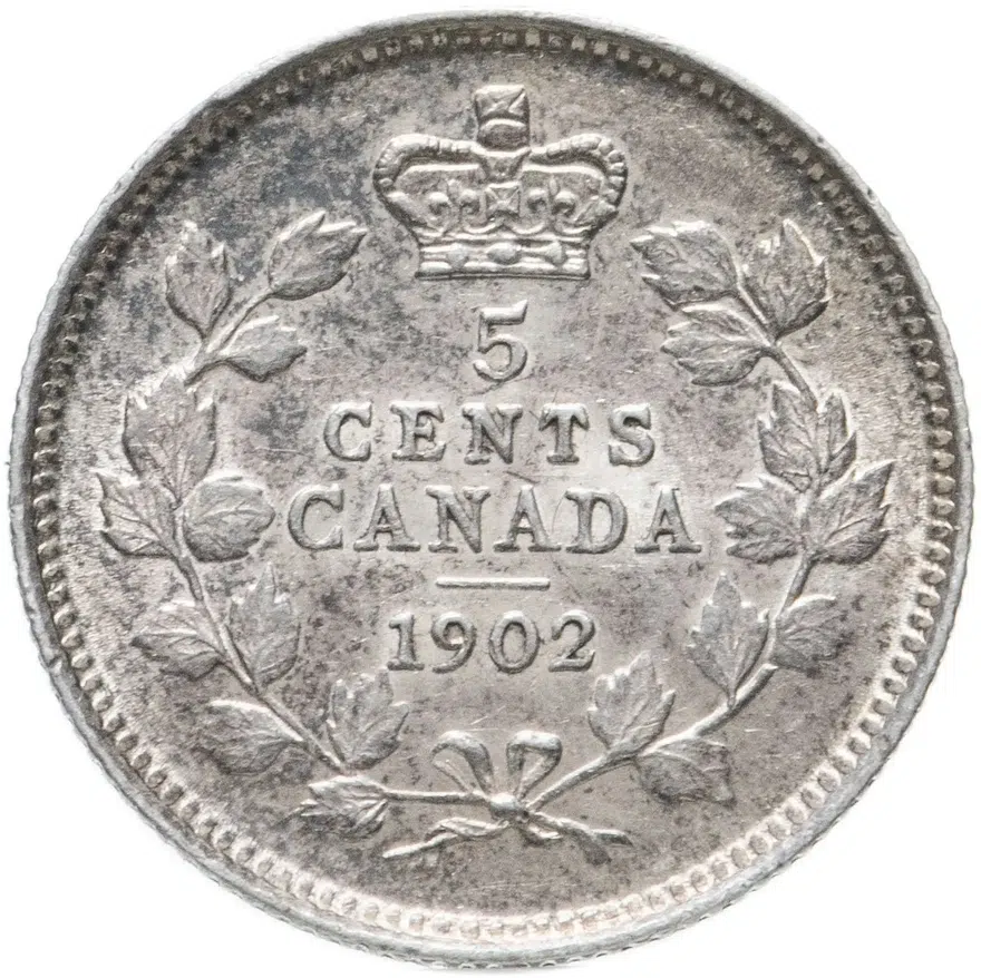 Канада 5 центов (cents) 1902   Без отметки монетного двора