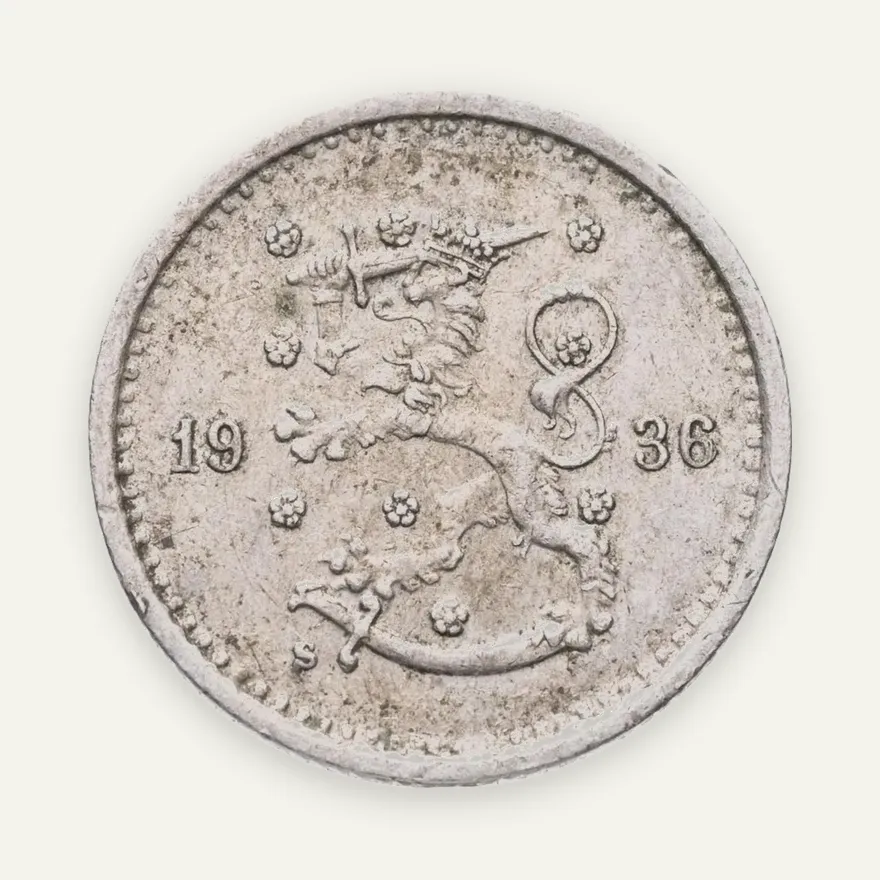 Финляндия 50 пенни (pennia) 1936, реверс