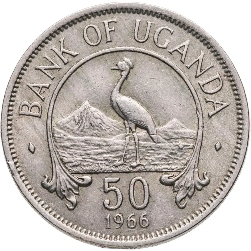 Уганда 50 центов (cents) 1966, реверс