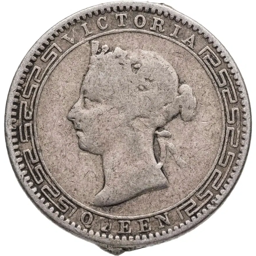Цейлон 25 центов (cents) 1893, реверс