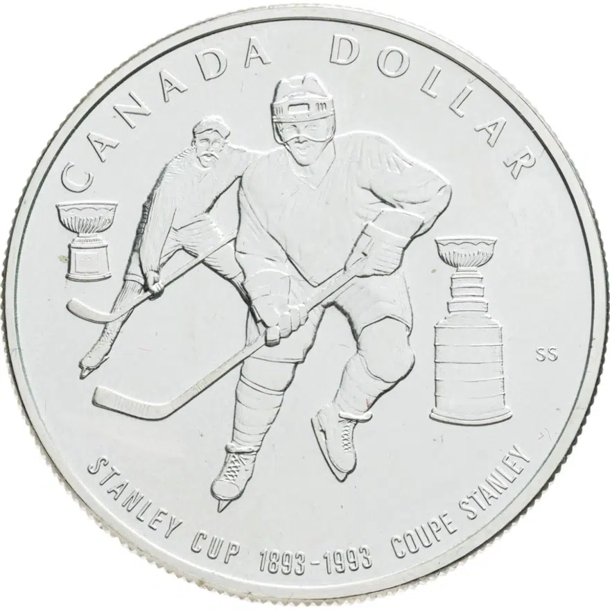 Канада 1 доллар (dollar) 1993  100 лет Кубку Стенли