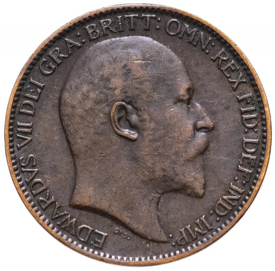 Великобритания 1 фартинг (farthing) 1903, реверс