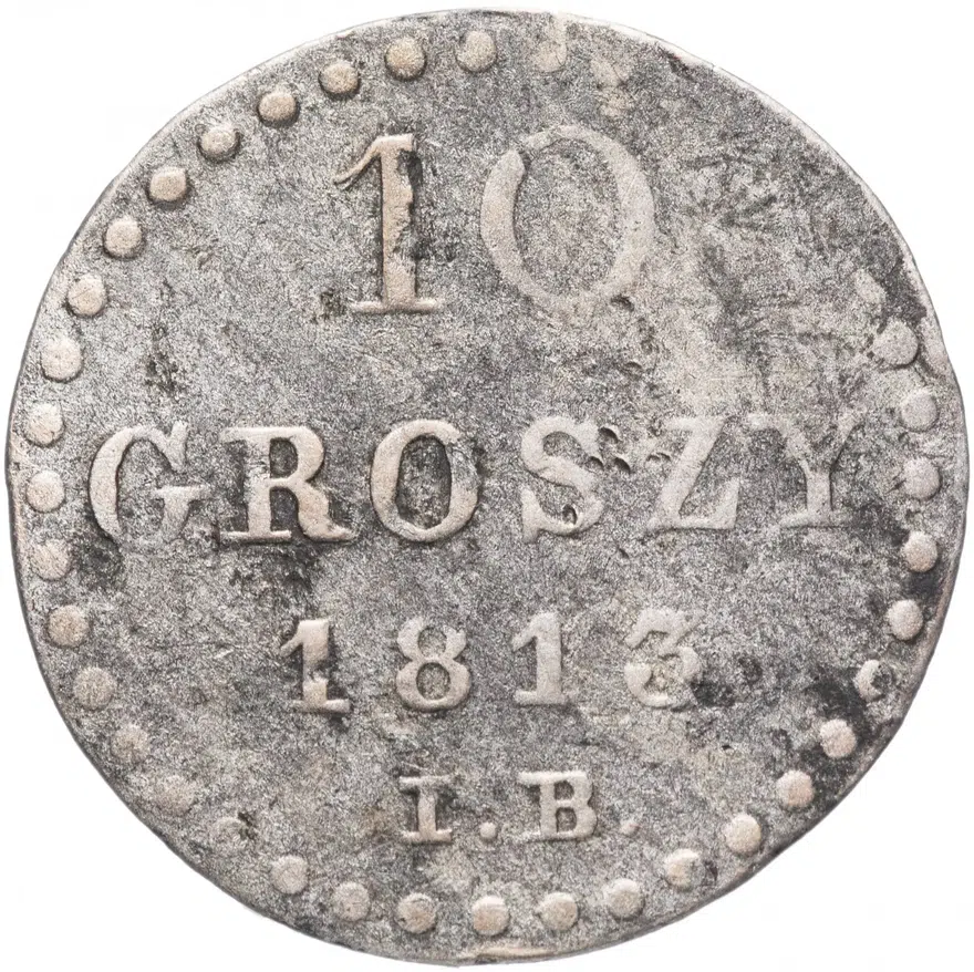 Польша (Варшавское герцогство) 10 грошей (groszy) 1813, реверс