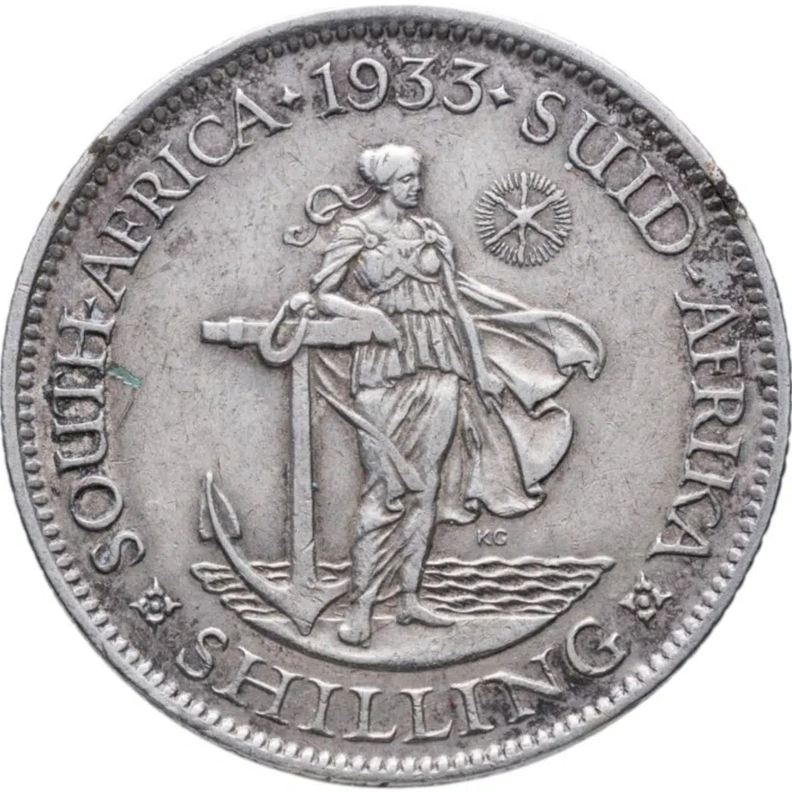 ЮАР 1 шиллинг (shilling) 1933, аверс