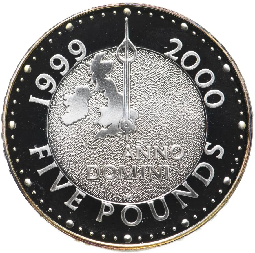 Великобритания 5 фунтов (pounds) 2000  Милленниум