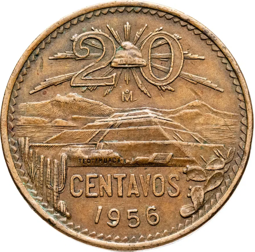 Мексика 20 сентаво (centavos) 1956