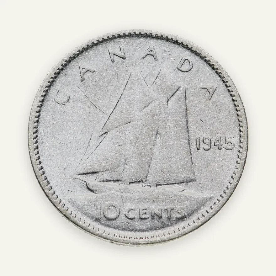 Канада 10 центов (cents) 1945