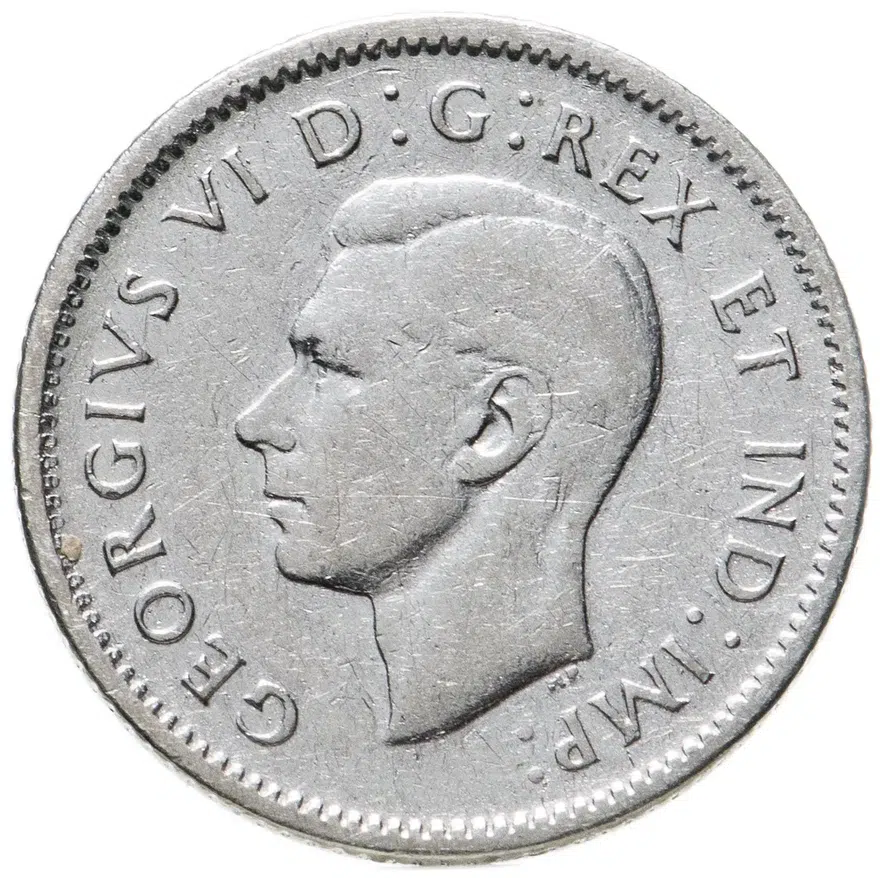 Канада 10 центов (cents) 1945, реверс