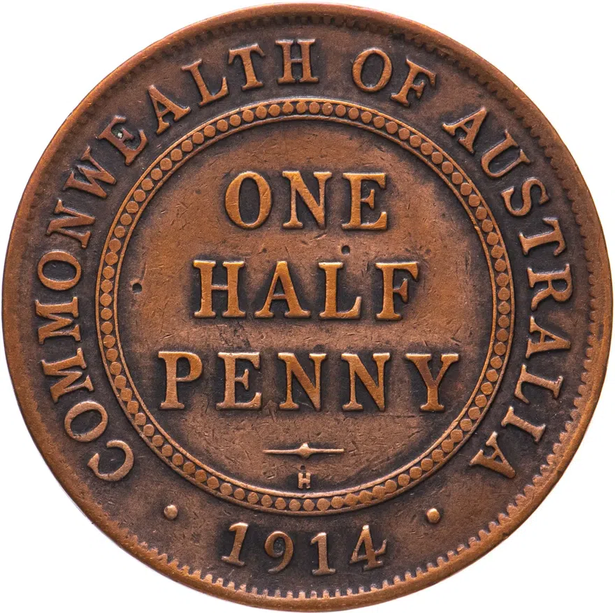 Австралия 1/2 пенни (penny) 1914 H