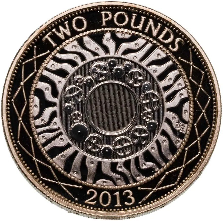 Великобритания 2 фунта (pounds) 2013, аверс