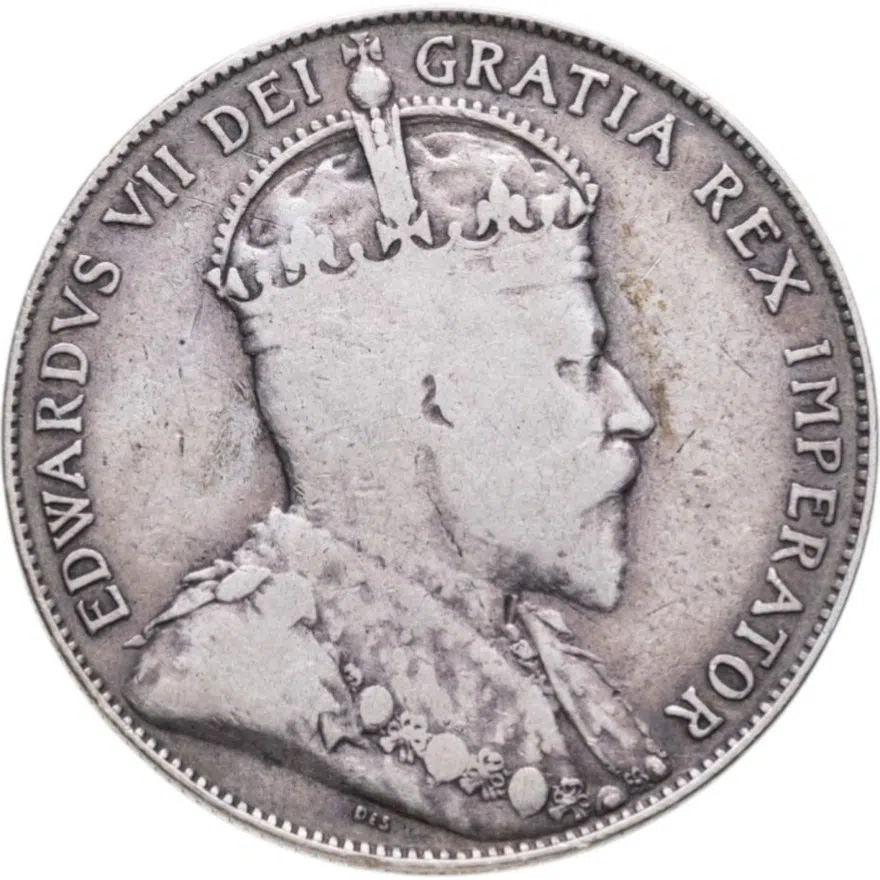 Канада 50 центов (cents) 1910, реверс