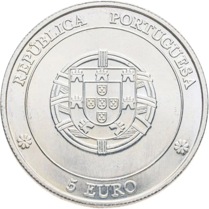 Португалия 5 евро (euro) 2005  ЮНЕСКО - Исторический центр города Ангра-ду-Эроишму