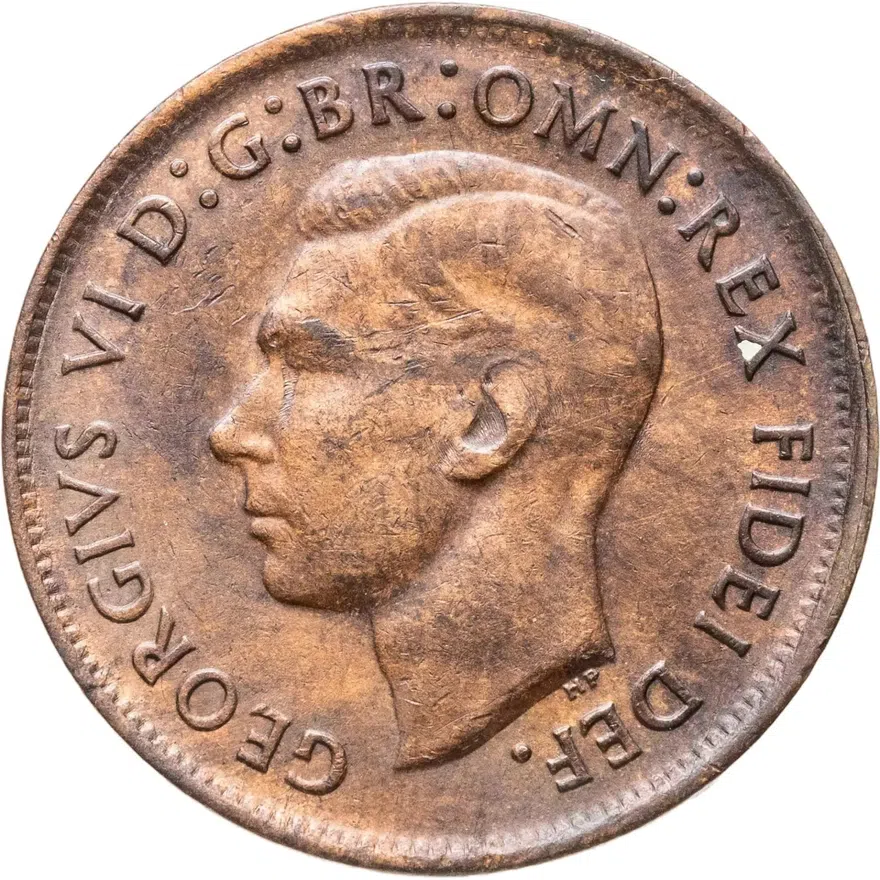Австралия 1/2 пенни (penny) 1949