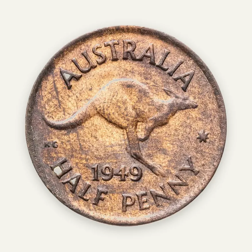 Австралия 1/2 пенни (penny) 1949, реверс