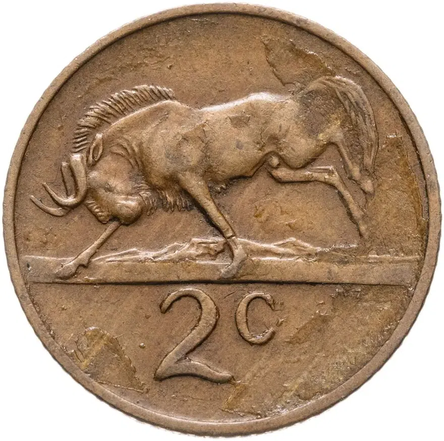 ЮАР 2 цента (cents) 1974