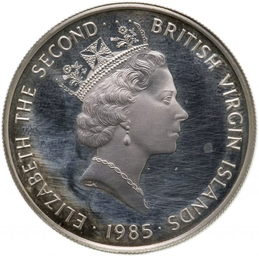 Британские Виргинские острова 20 долларов (dollars) 1985, реверс