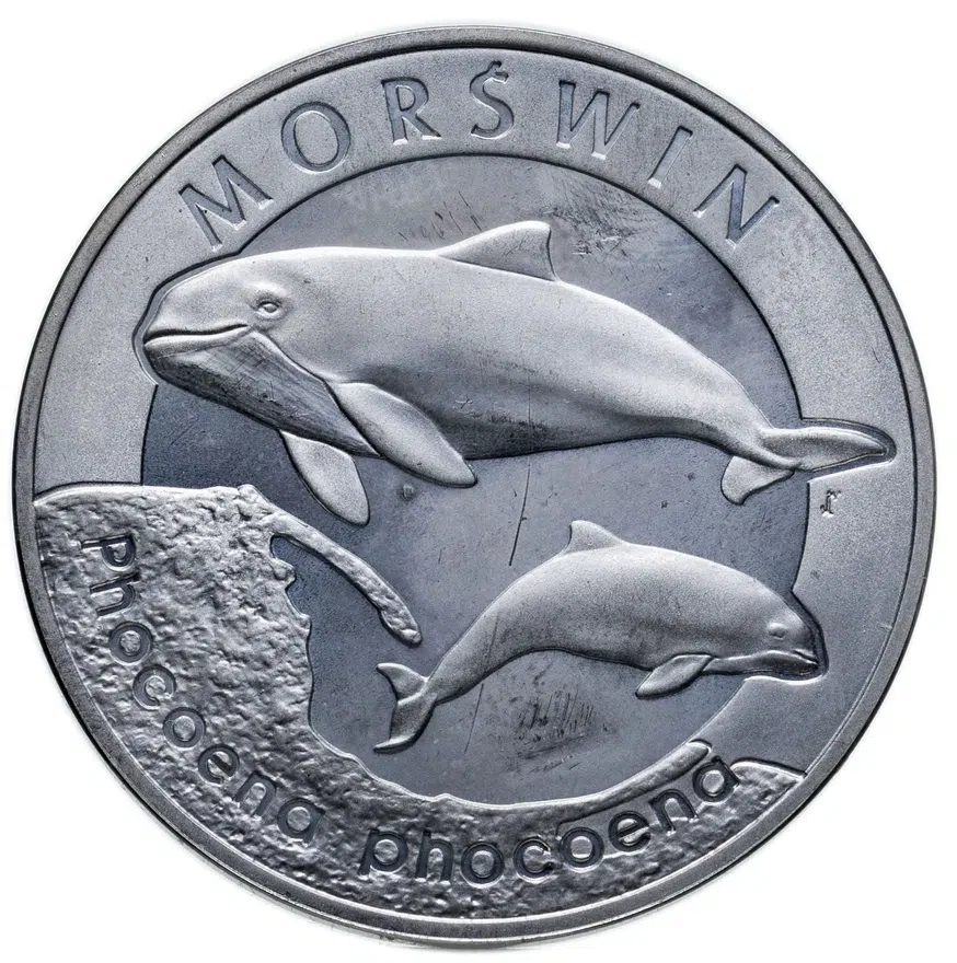 Польша 20 злотых (zlotych) 2004  Всемирная природа - Морская свинья, реверс