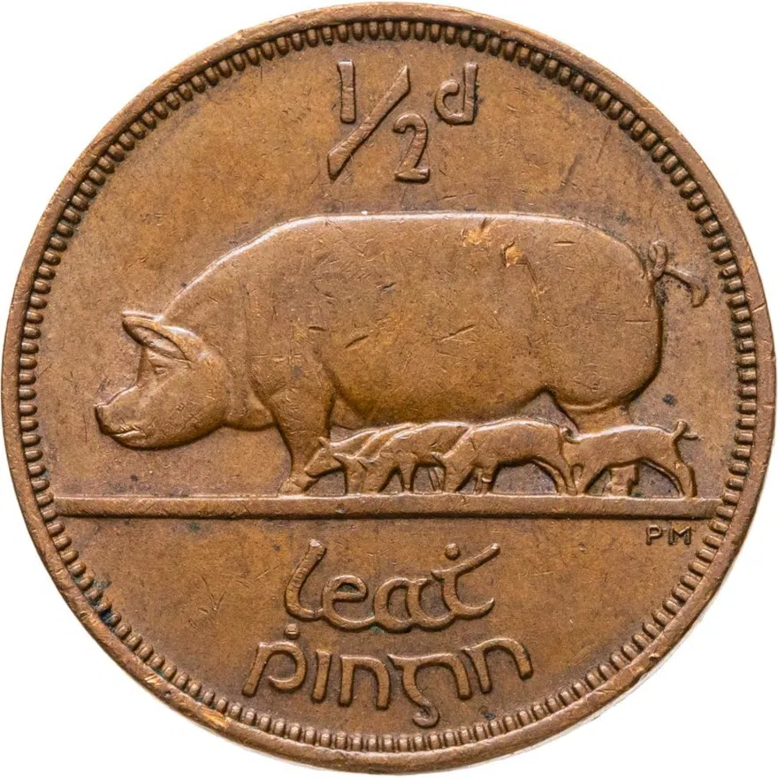 Ирландия 1/2 пенни (penny) 1964