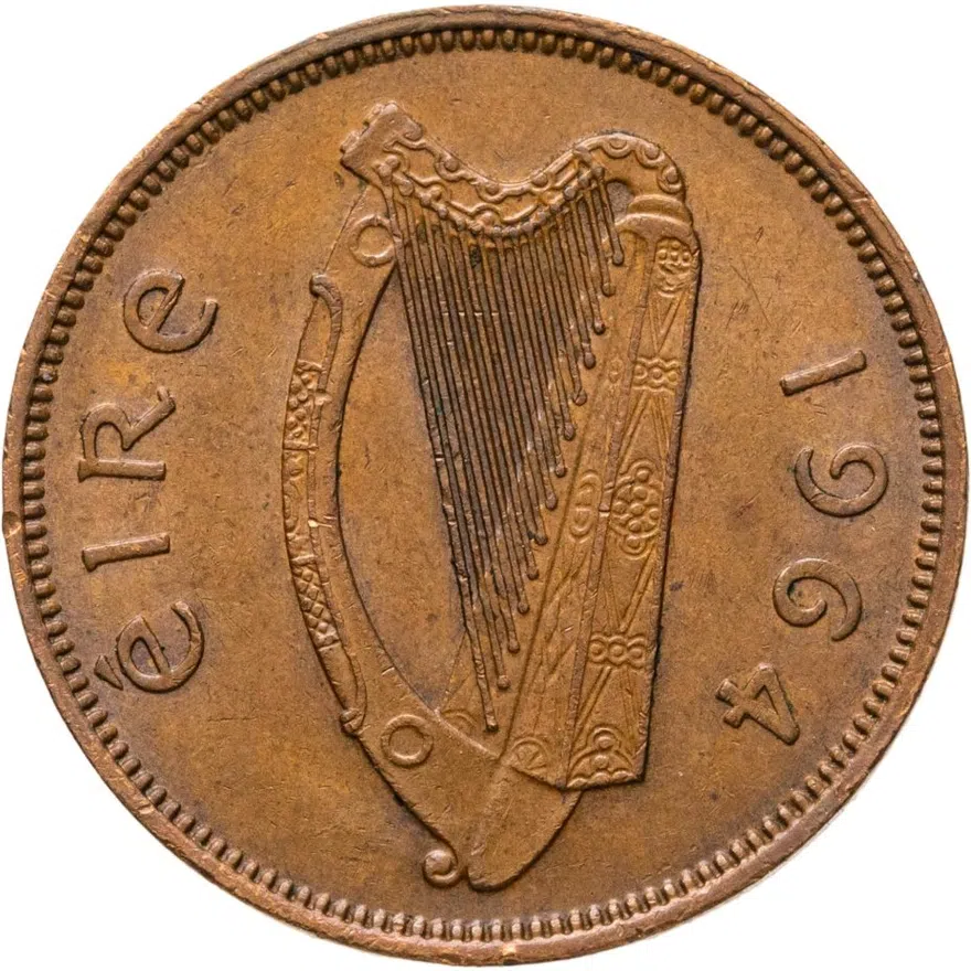 Ирландия 1/2 пенни (penny) 1964, реверс