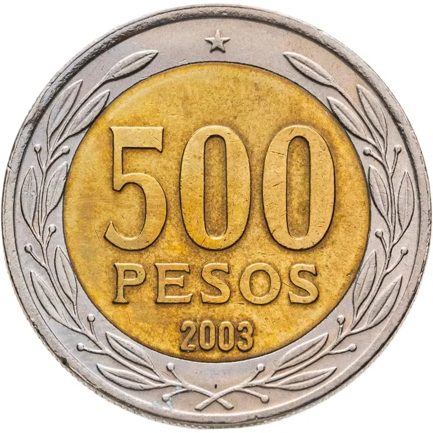 Чили 500 песо (pesos) 2003