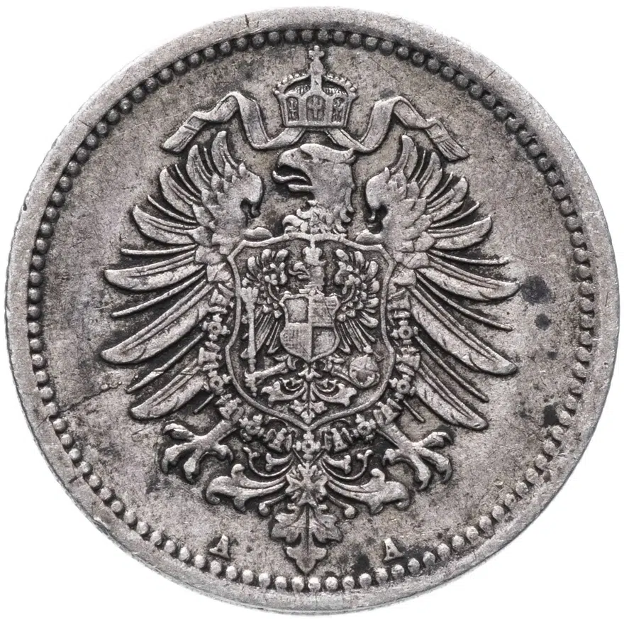 Германия (Германская империя) 50 пфеннигов 1876 "А", реверс