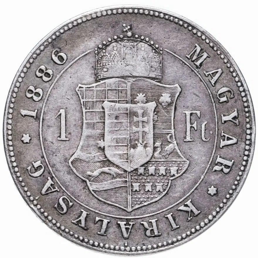 Венгрия 1 форинт (forint) 1886, реверс