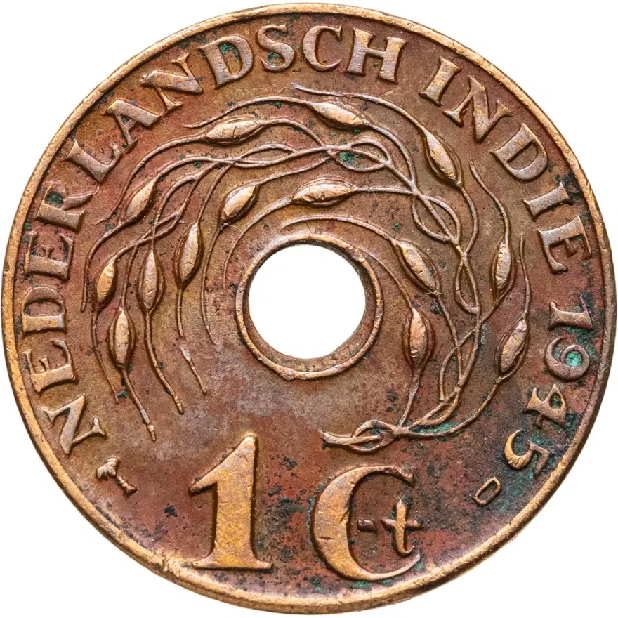 Голландская Ост-Индия 1 цент (cent) 1945 D   знак монетного двора: "D" - Денвер