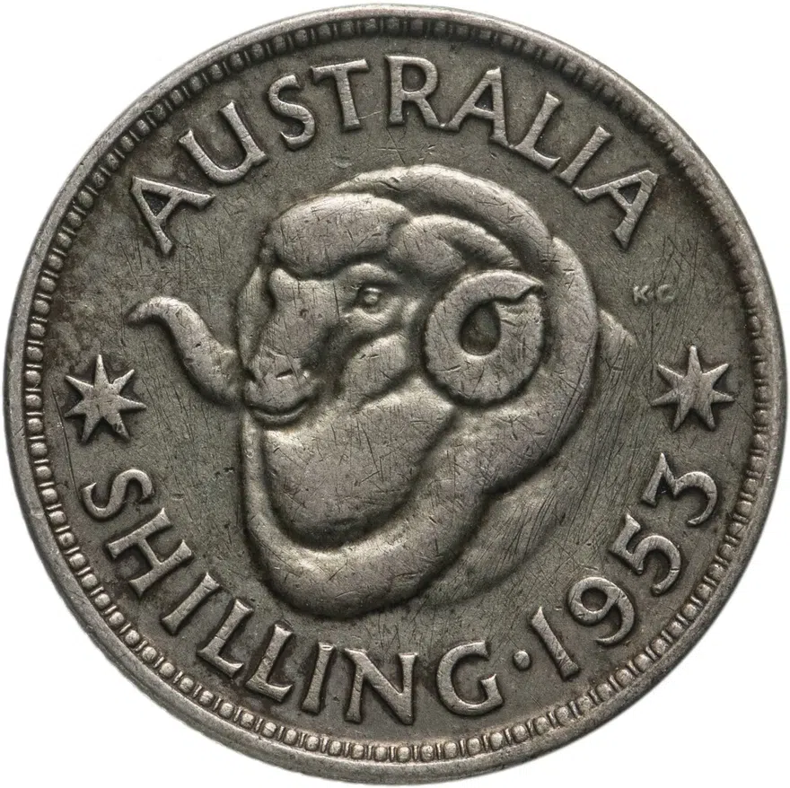 Австралия 1 шиллинг (shilling) 1953