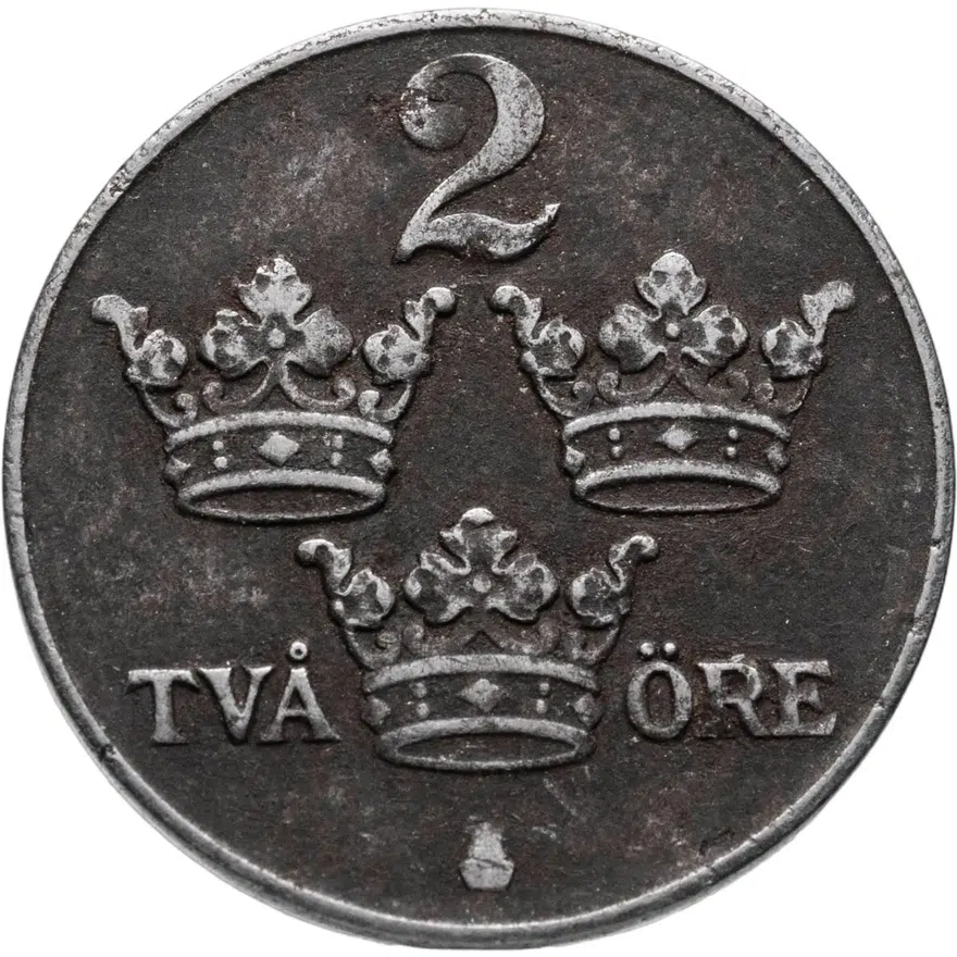 Швеция 2 эре (ore) 1946, аверс