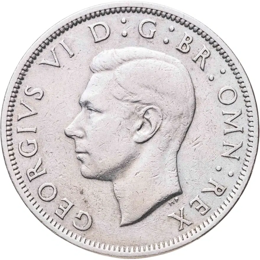 Великобритания 1/2 кроны (crown) 1951, реверс