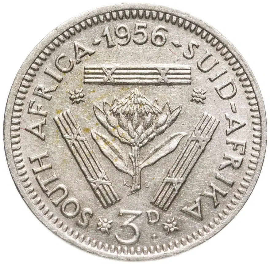 ЮАР 3 пенса (pence) 1956, аверс