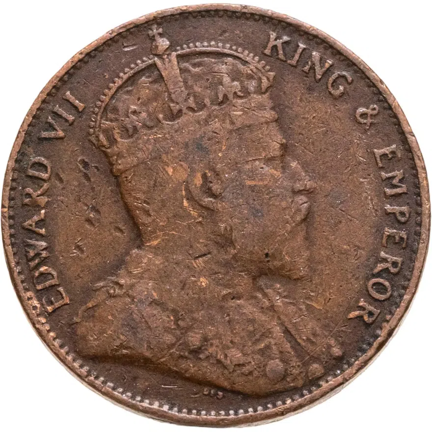 Цейлон 1 цент 1910, реверс