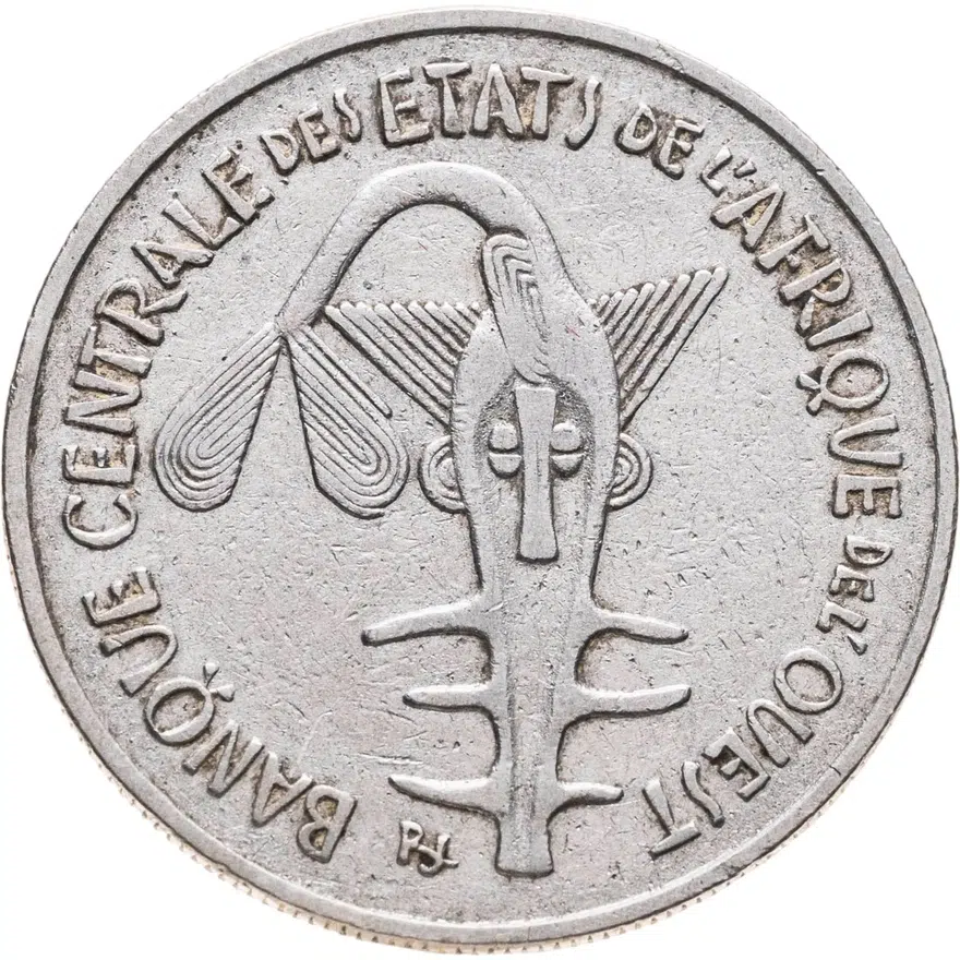 Западная Африка (BCEAO) 100 франков (francs) 1967, реверс