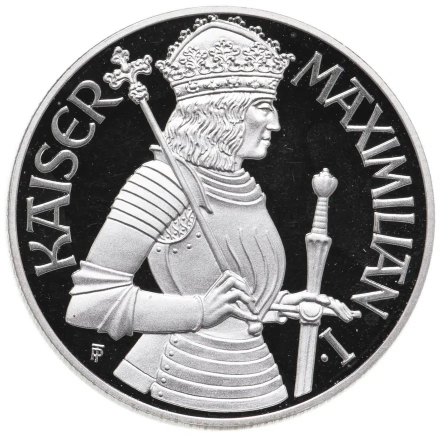 Австрия 100 шиллингов (shillings) 1992  Максимилиан I