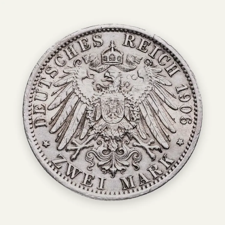 Германия, королевство Пруссия. 2 марки (mark) 1906, реверс